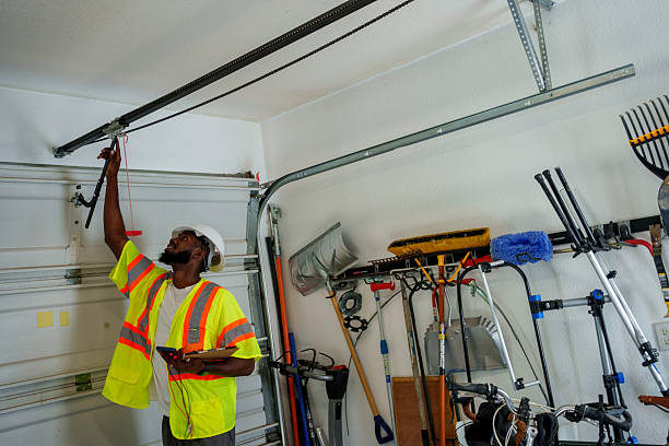 Professional Garage Door Panel Replacement technician working in Mayo, SC